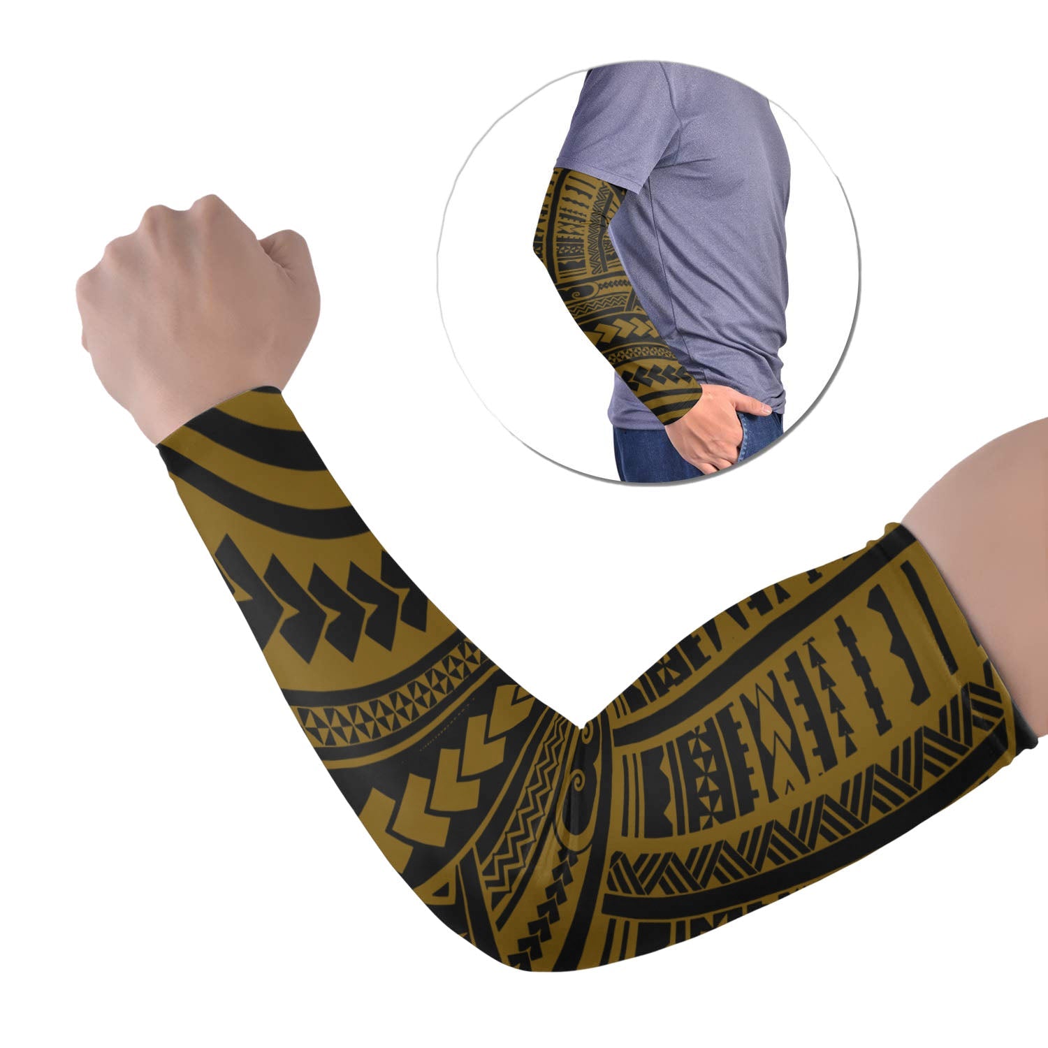 Polynesian Tribal Tattoo Arm Sleeve 43 (Set of Two) Colorful No.38