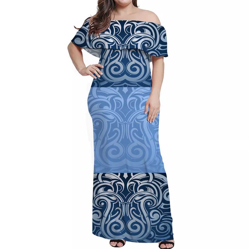 New Zealand Maori Off Shoulder Long Dress Ver.03