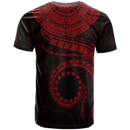 Cook Islands Polynesian T-shirt Cook Islands Waves Red