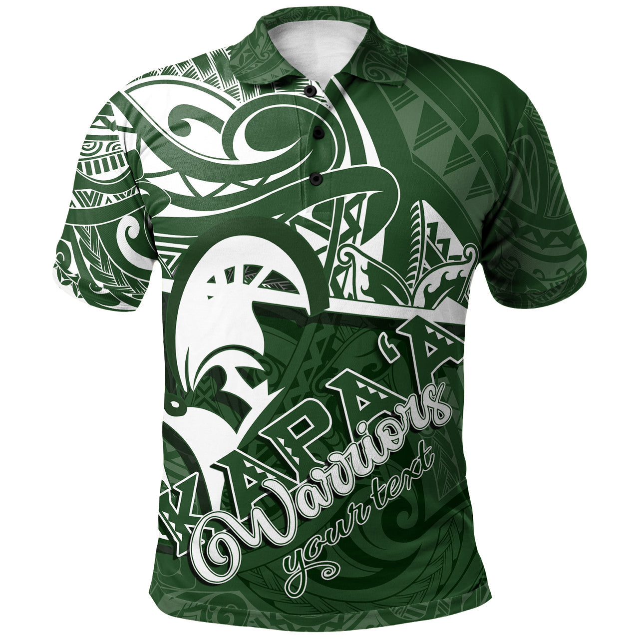 Hawaii Polo Shirt - Kapaa High School Polynesian Tribal Pattern