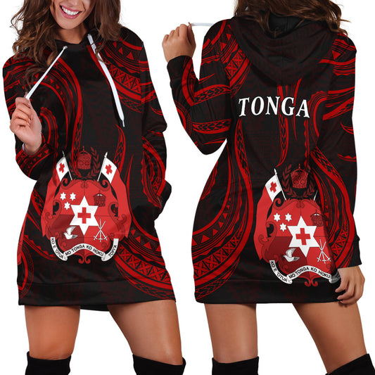 Tonga Pattern Hoodie Dress Always Proud