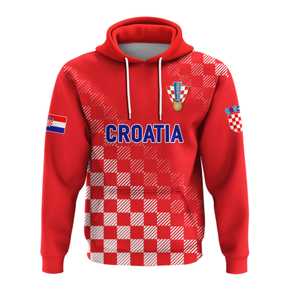 Croatia Hoodie Football 2022 Champions Pride Red