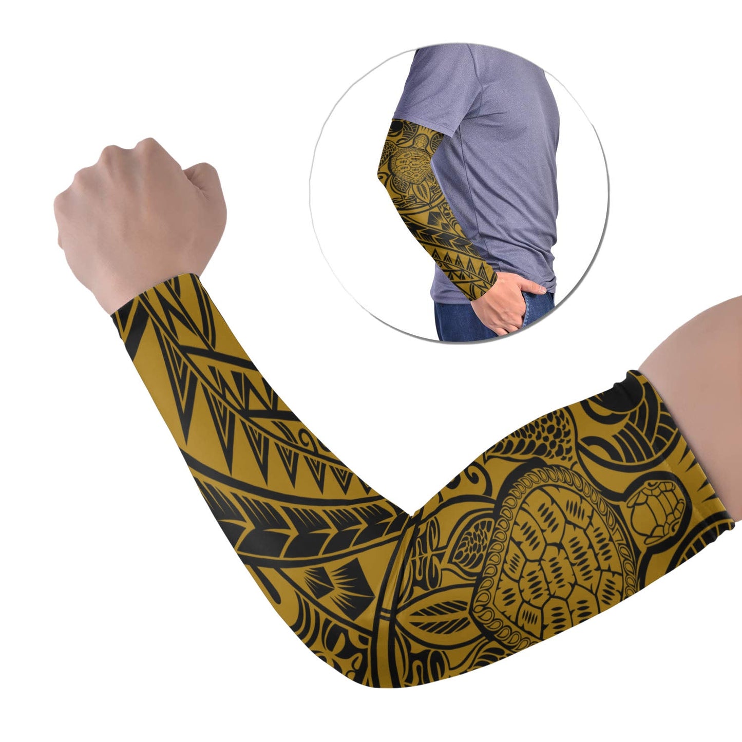 Polynesian Tribal Tattoo Arm Sleeve 43 (Set of Two) Colorful No.15