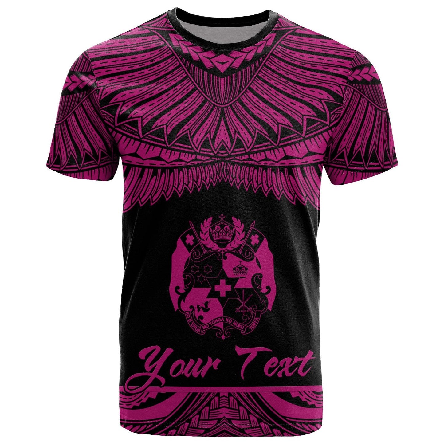 Tonga Polynesian Custom Personalised T - Shirt - Tonga Pride Pink Version