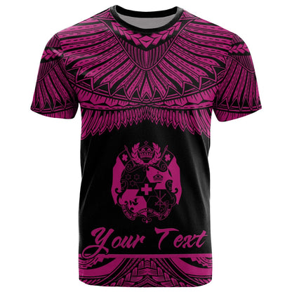 Tonga Polynesian Custom Personalised T - Shirt - Tonga Pride Pink Version
