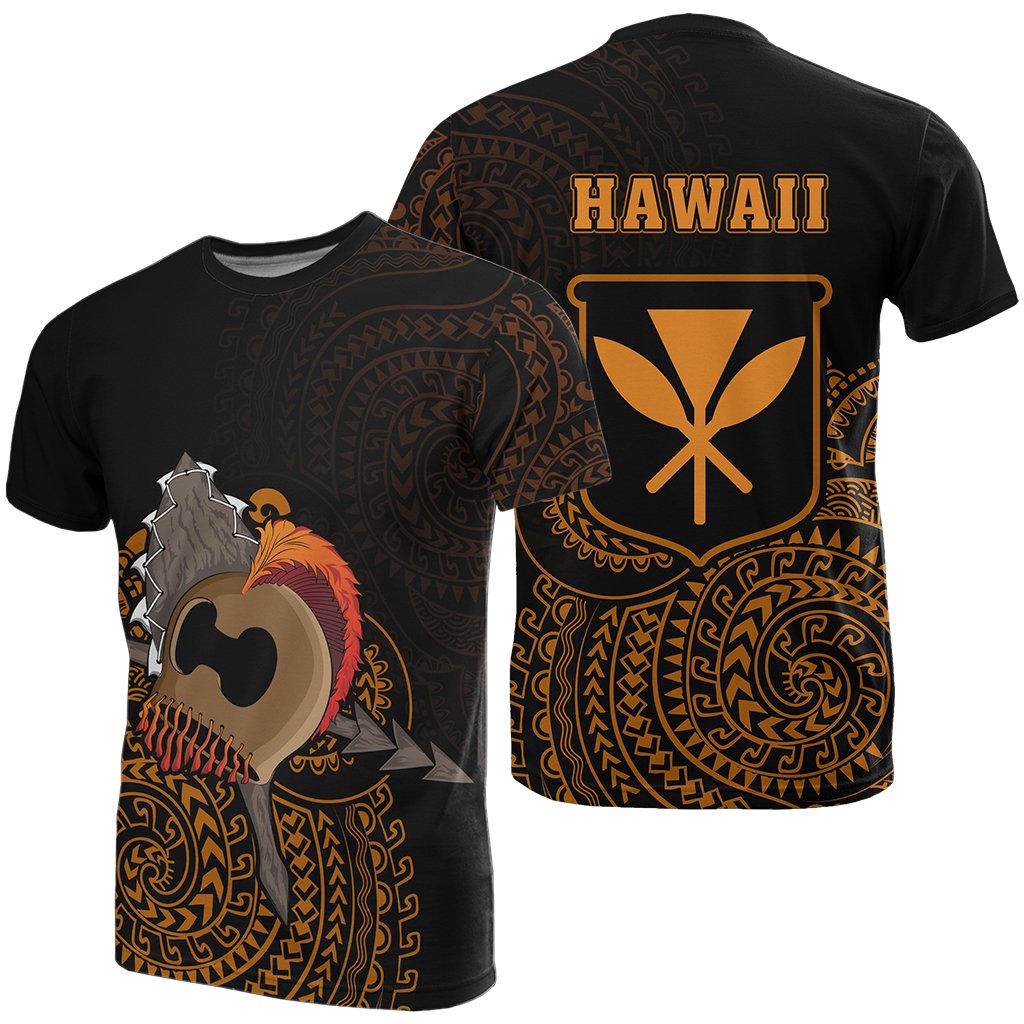 Hawaiian Warrior Helmet Polynesian Kanaka T Shirt