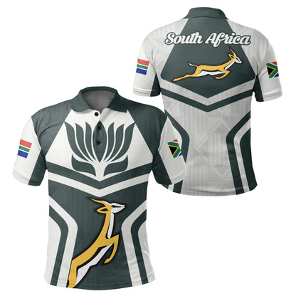 African Golf Shirts South African Springbok Protea Polo Shirt Ryan Style