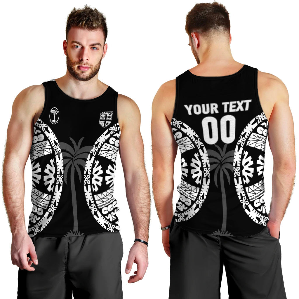 Custom Personalised Fiji Rugby Sevens Fijian Tapa Pattern Men Tank Top