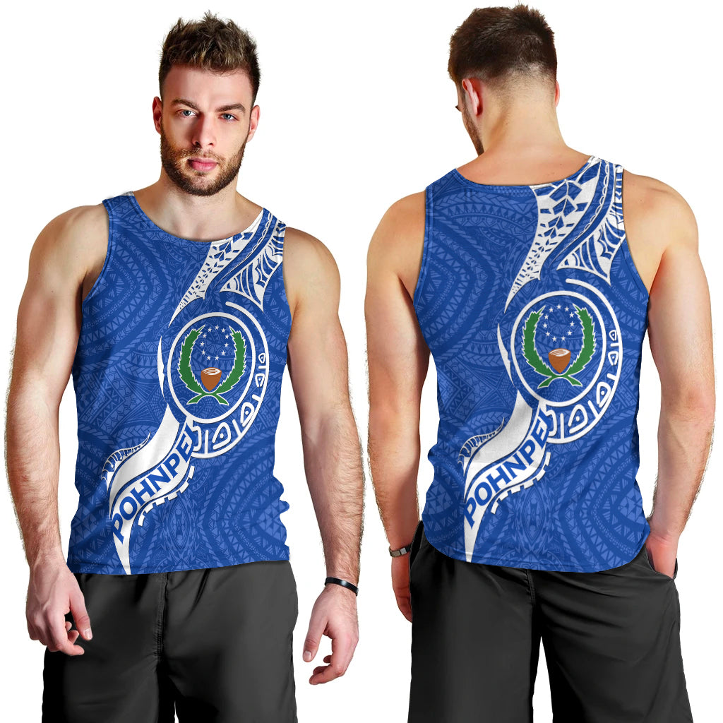 Pohnpei Men Tank Top Micronesia Pride Blue