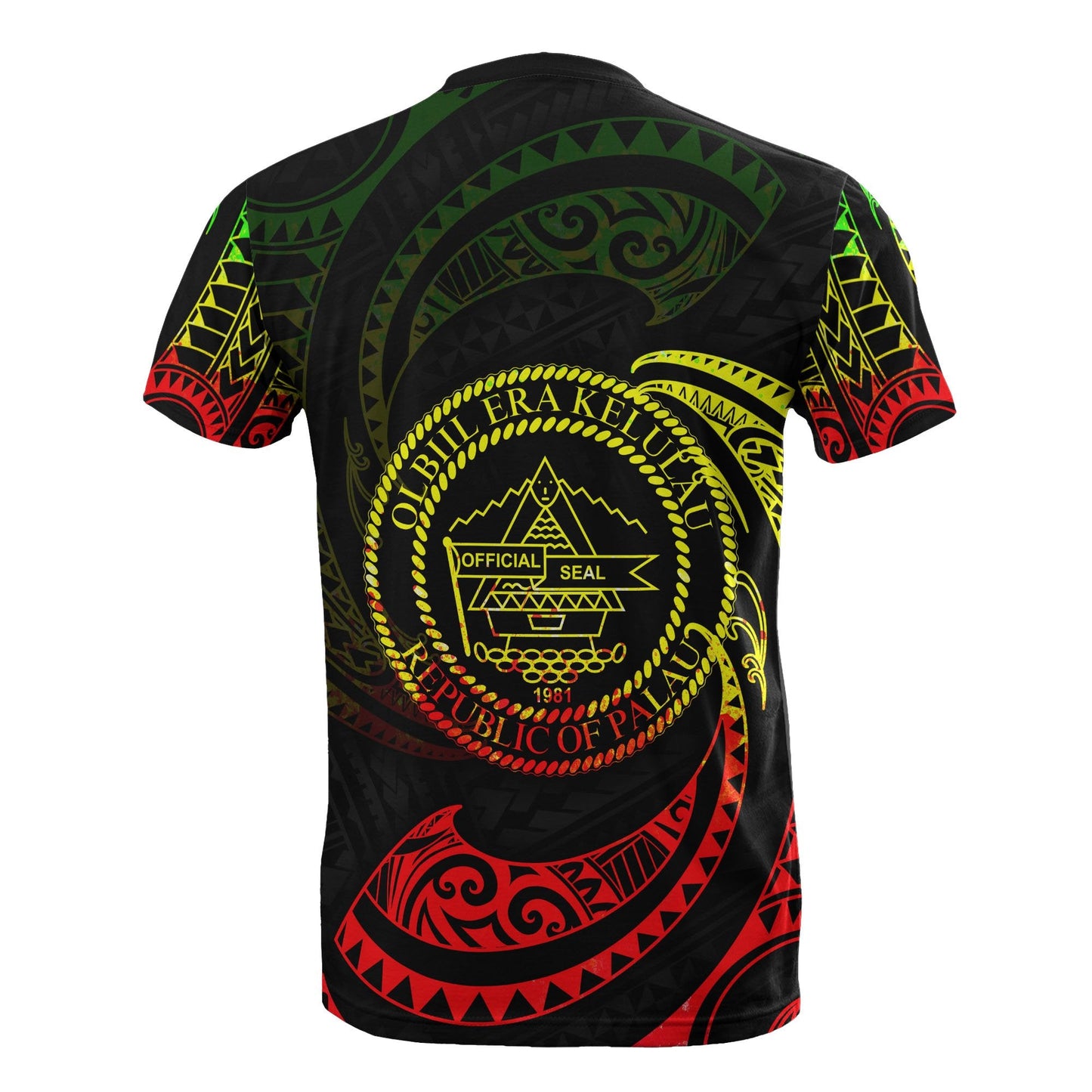 Palau Polynesian T - Shirt - Reggae Tribal Wave