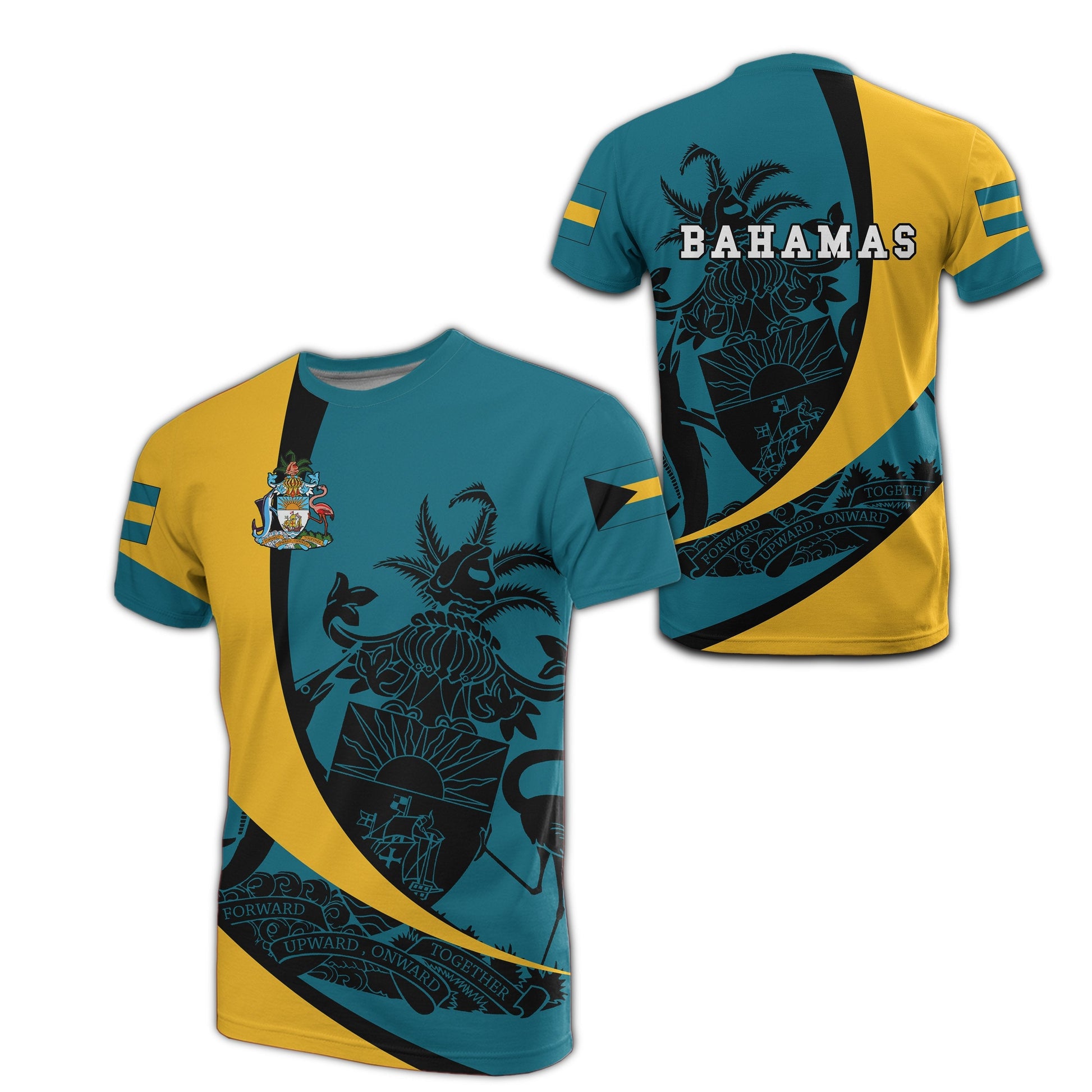 Bahamas Coat Of Arms T Shirt Arch Style