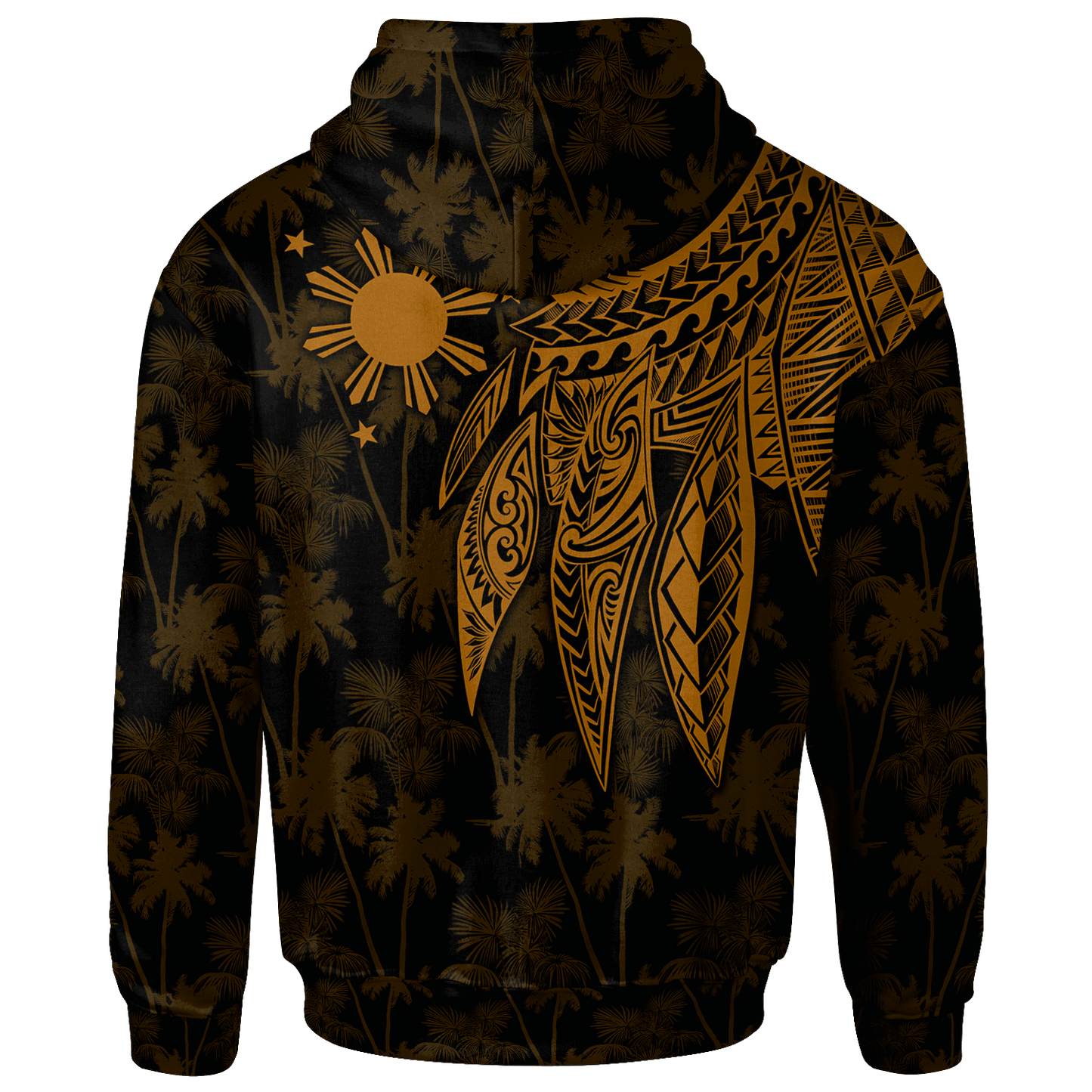 The Philippines Hoodie Polynesian Wings Golden