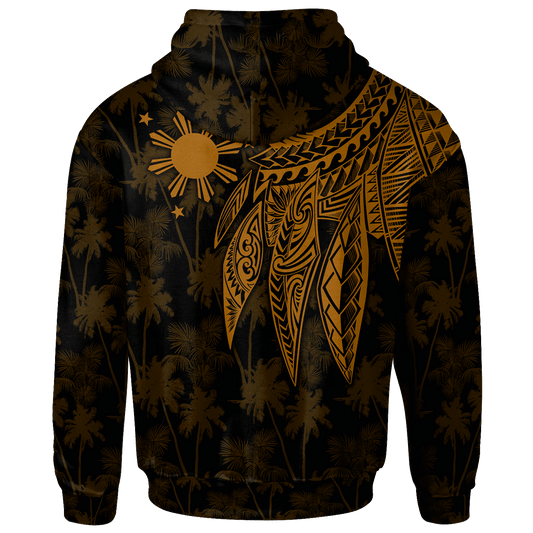 The Philippines Hoodie Polynesian Wings Golden