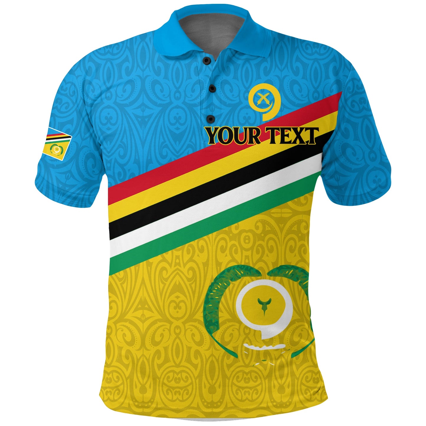 Custom Personalised Vanuatu Torba Province Polo Shirt - Flag Style -
