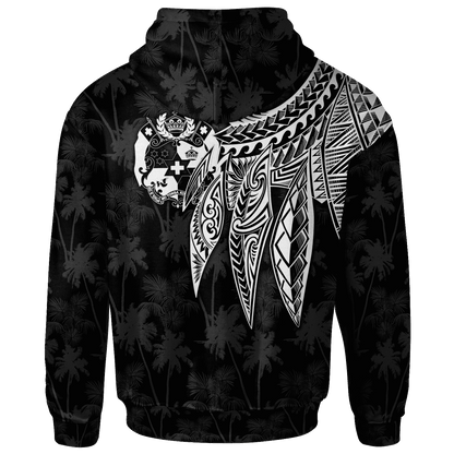 Tonga Hoodie Polynesian Wings (White)