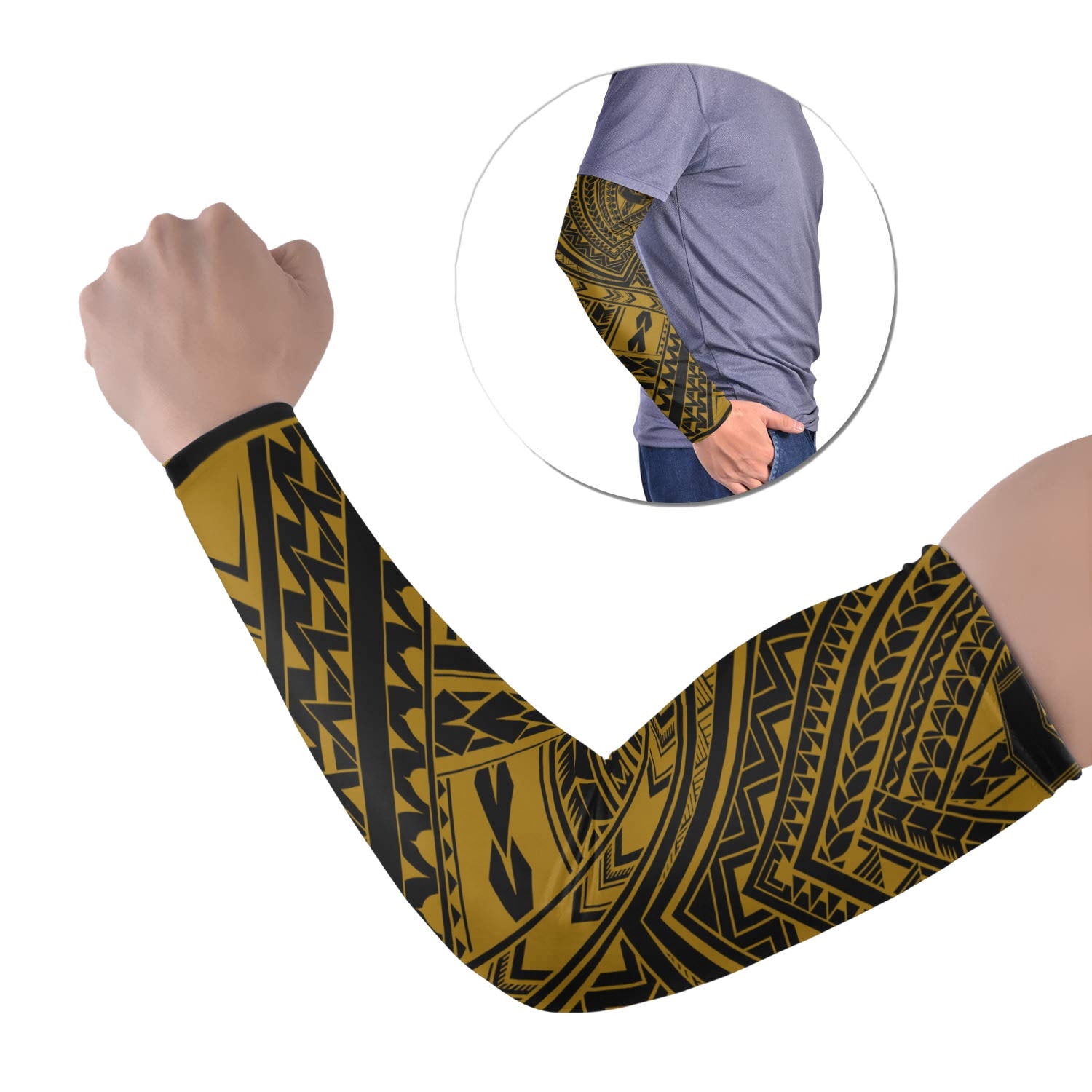 Polynesian Tribal Tattoo Arm Sleeve 43 (Set of Two) Colorful No.30