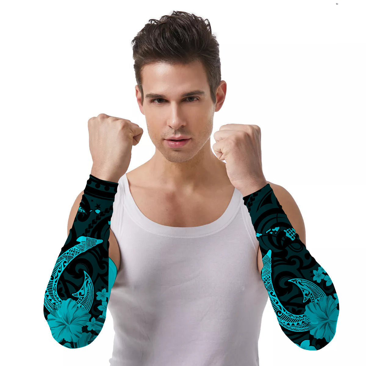 Arm Sleeves (Set of Two) Polynesia Fish Hook Ver.05