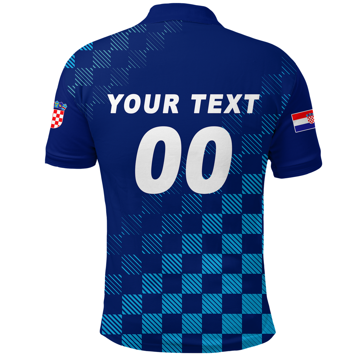 Custom Croatia Polo Shirt Football 2022 Champions Pride Blue
