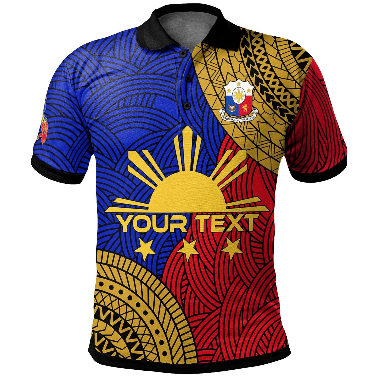 Philippines Custom Personalised Polo Shirt - Philippines Pride