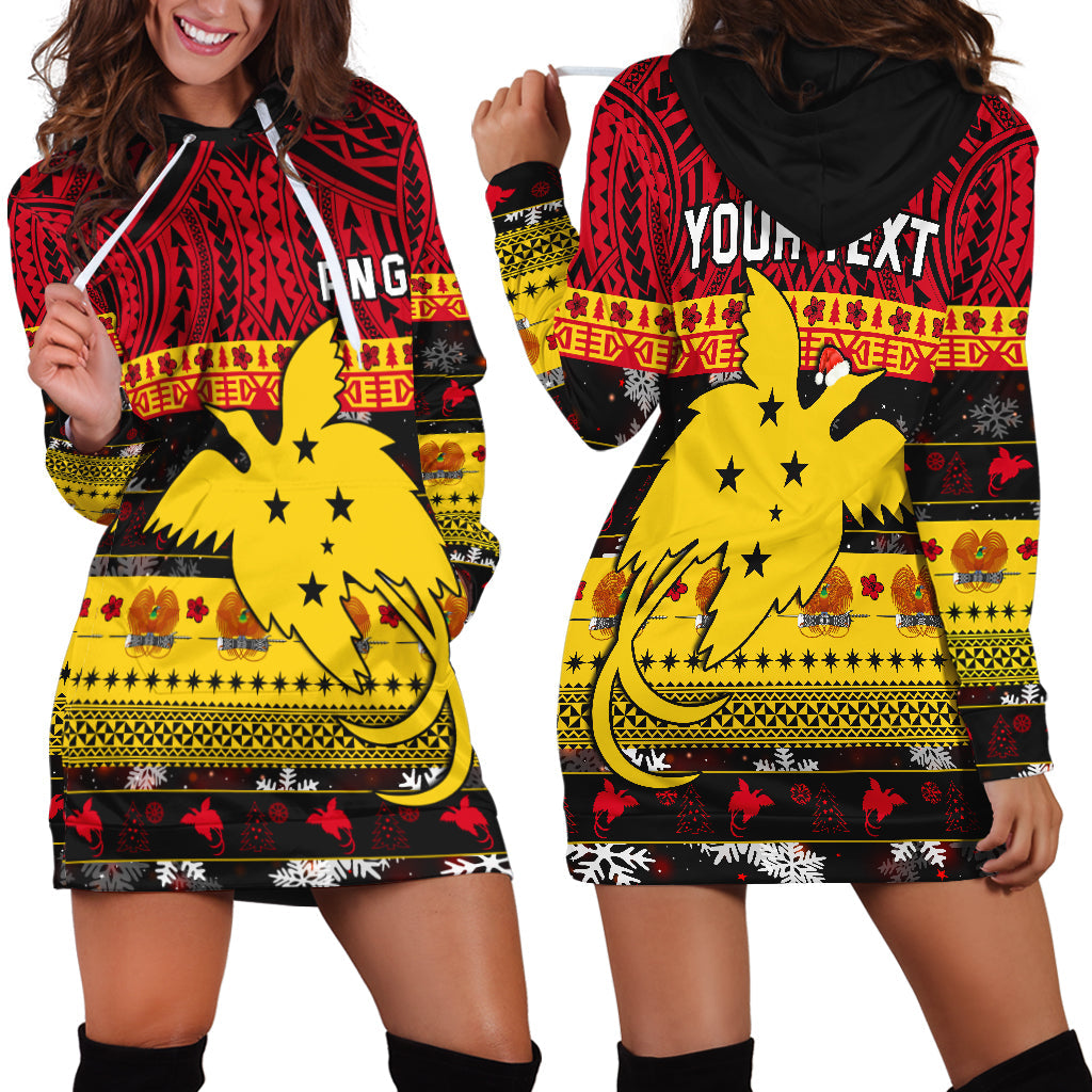 Custom Personalised Papua New Guinea Christmas Hoodie Dress Raggiana Loved
