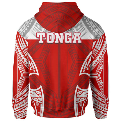 Tonga Polynesian Hoodie Pattern With Seal Red Version