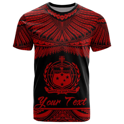 Samoa Polynesian Custom Personalised T - Shirt - Samoan Pride Red Version