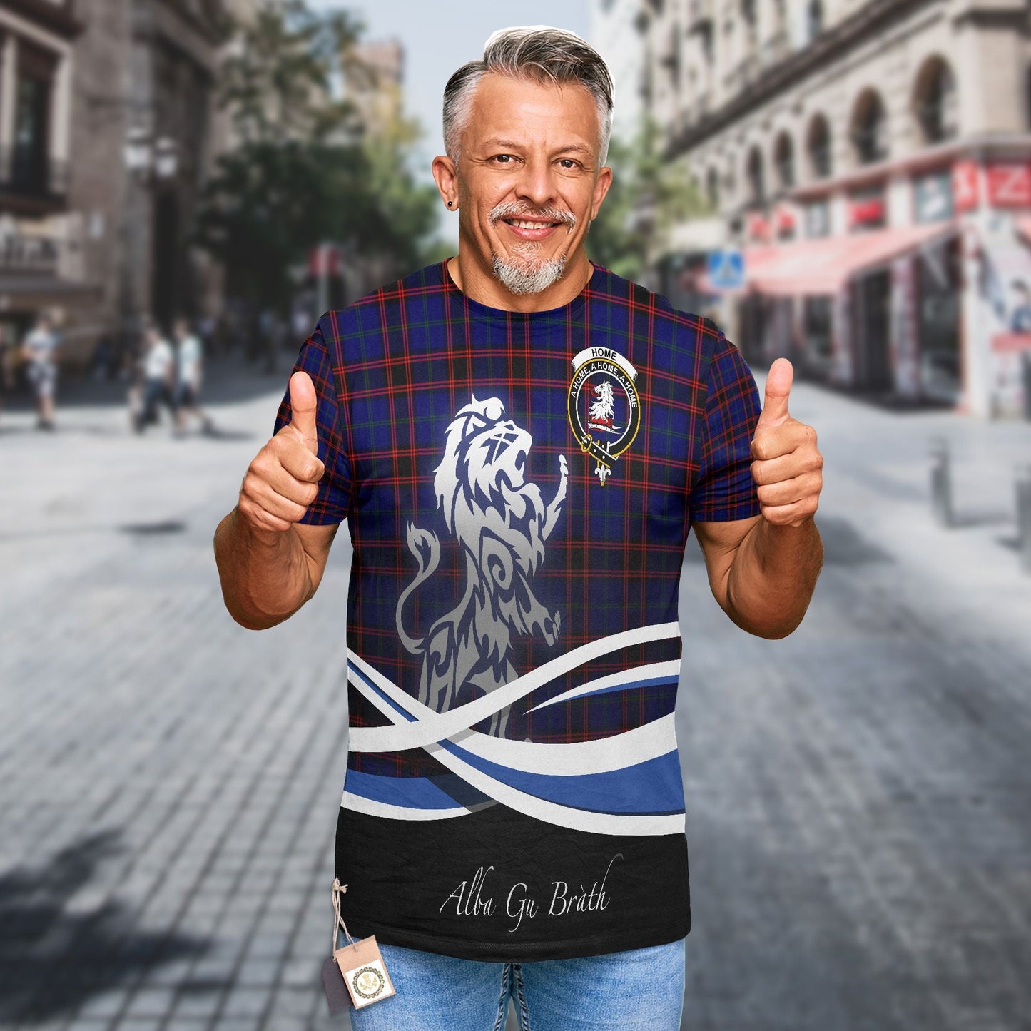 Printivon Home (or Hume) Clan Crest Alba Gu Brath T Shirt Scotland Gift