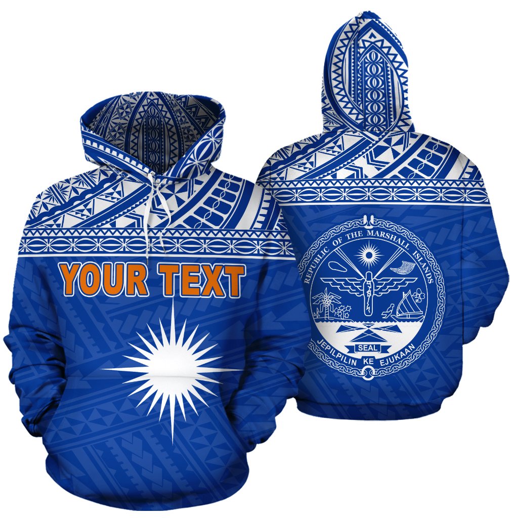 Marshall Islands Polynesian Hoodie Blue