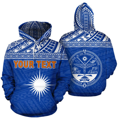 Marshall Islands Polynesian Hoodie Blue