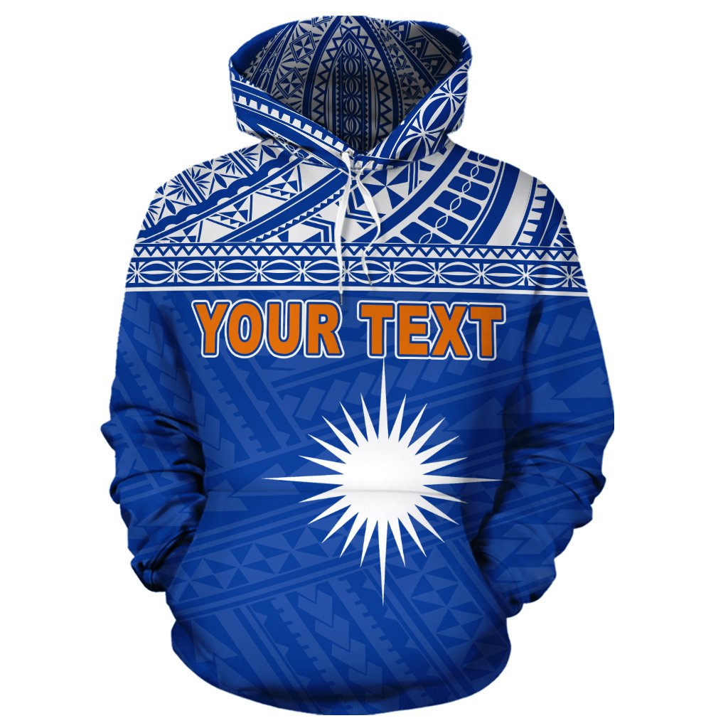 Marshall Islands Polynesian Hoodie Blue
