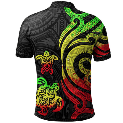 Hawaii Polo Shirt - Reggae Tentacle Turtle