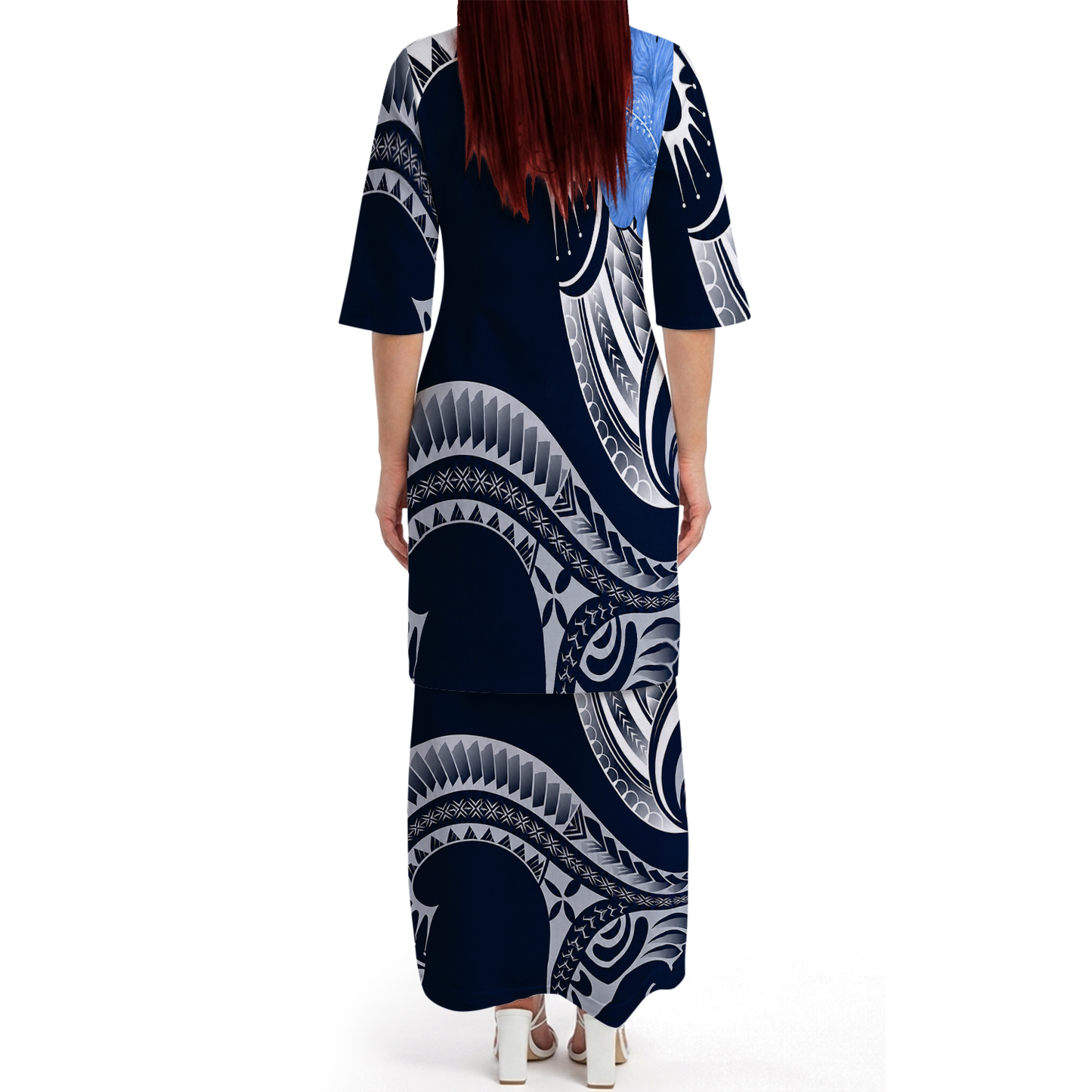 Samoa Coat Of Arms Couple Outfit Matching Polynesian Tribal Pattern Curve Style Dress And Hawaiian Shirt