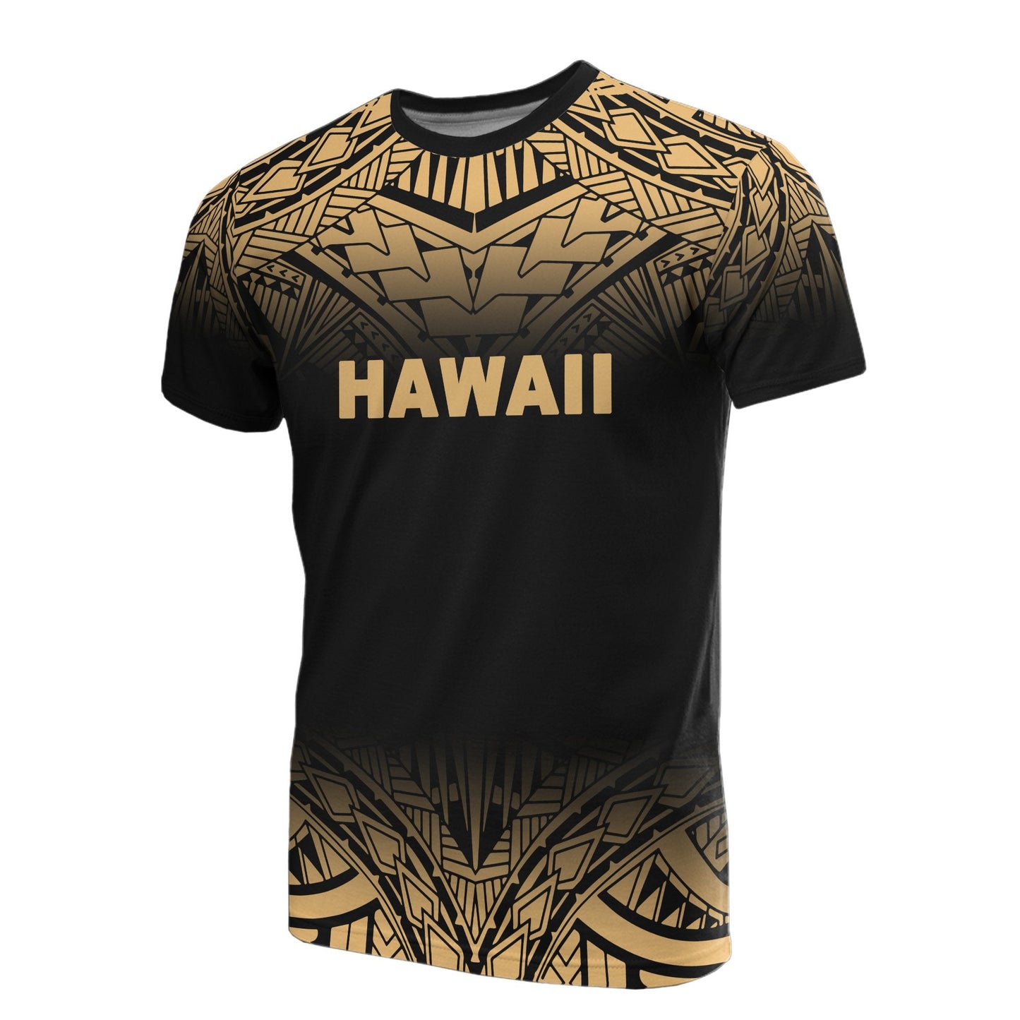 Hawaii All Over T - Shirt - Hawaii Kanaka Maoli Polynesian Tattoo Style Style Fog Style Gold
