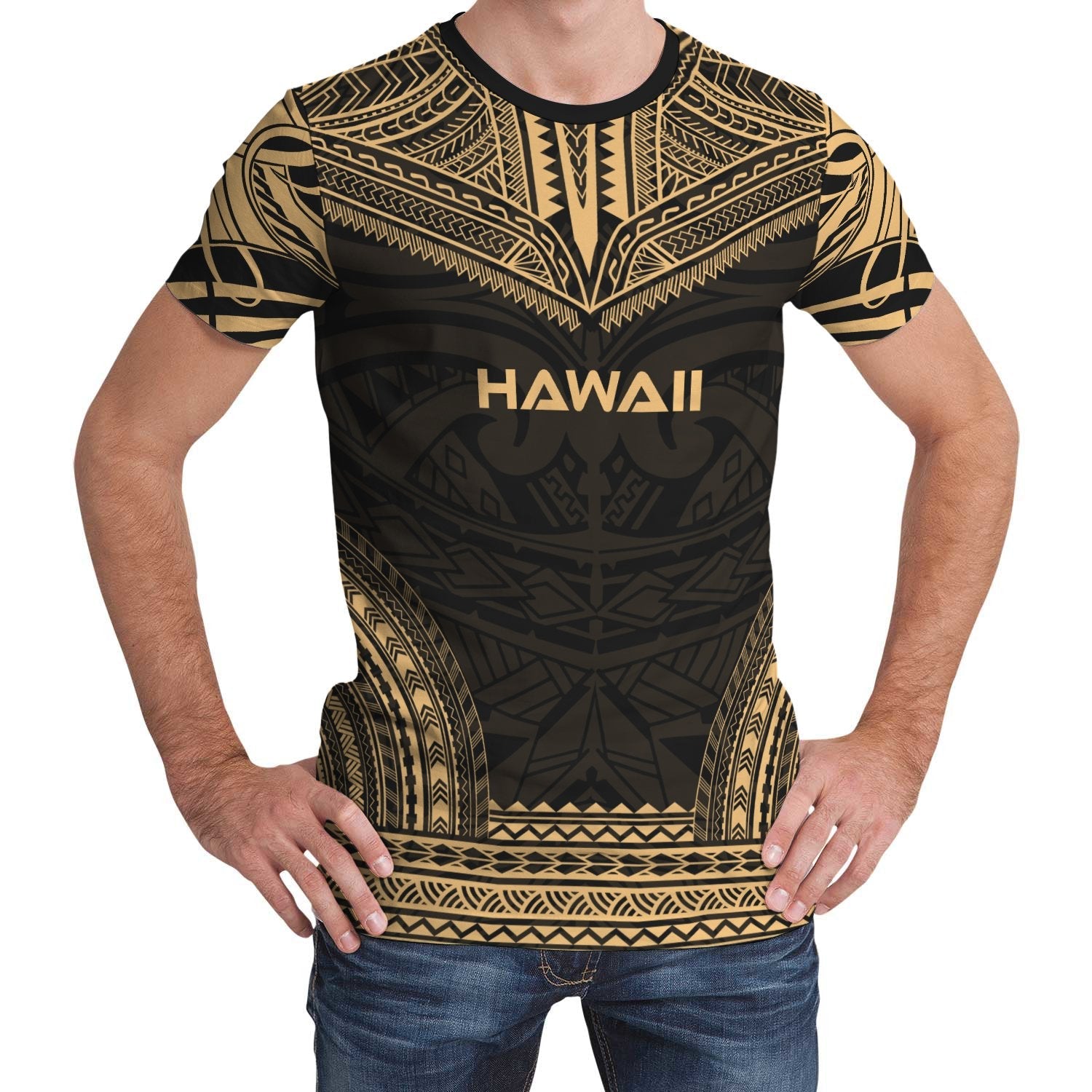 Hawaii Unisex T-Shirt - Hawaii Polynesian Chief Gold Version