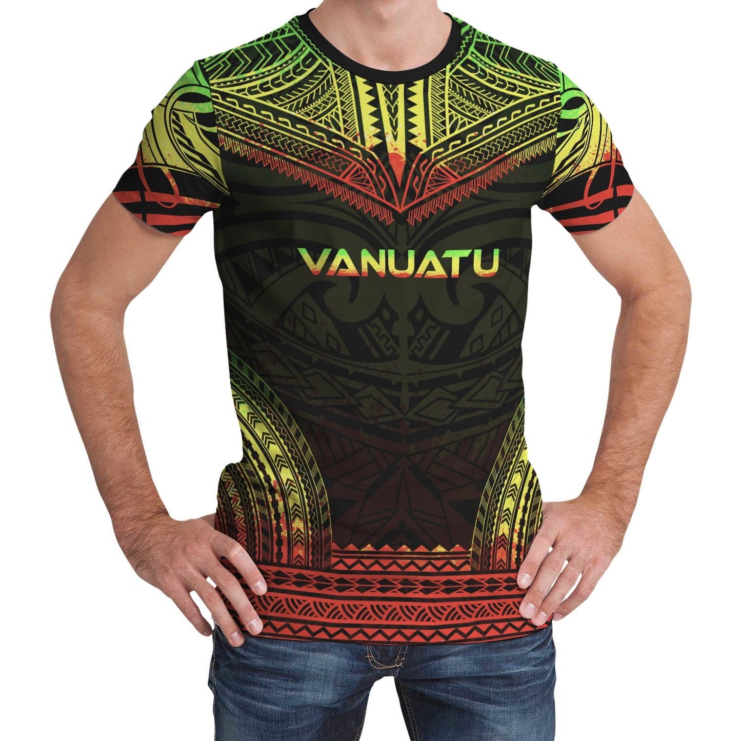 Vanuatu Unisex T-Shirt - Vanuatu Polynesian Chief Reggae Version