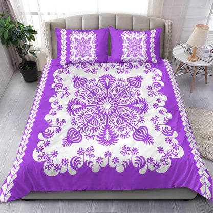Hawaii Bedding Set Pattern Version Special Purple