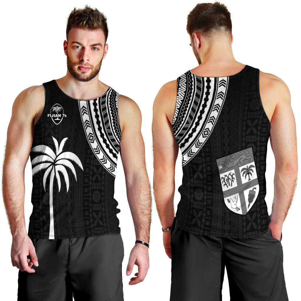 Fiji Rugby Sevens Men Tank Top Fijian 7s Tapa Polynesian