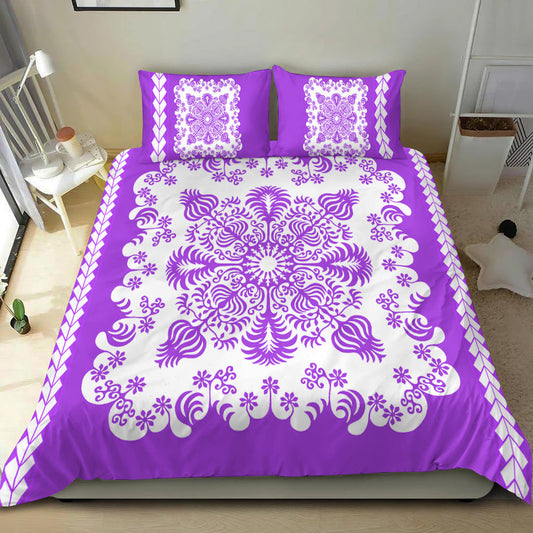 Hawaii Bedding Set Pattern Version Special Purple