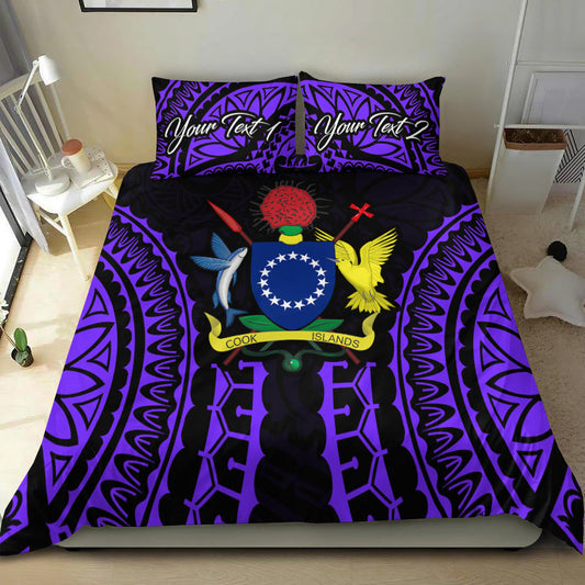 (Custom Personalised) Cook Islands Bedding Set Polynesian Cultural The Best For You Purple