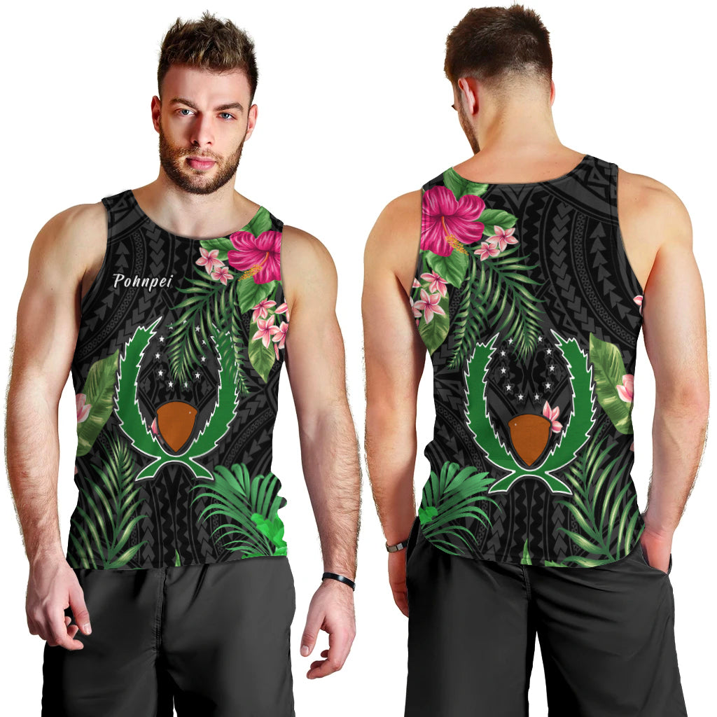 Pohnpei Micronesia Men Tank Top Tropical Flowers