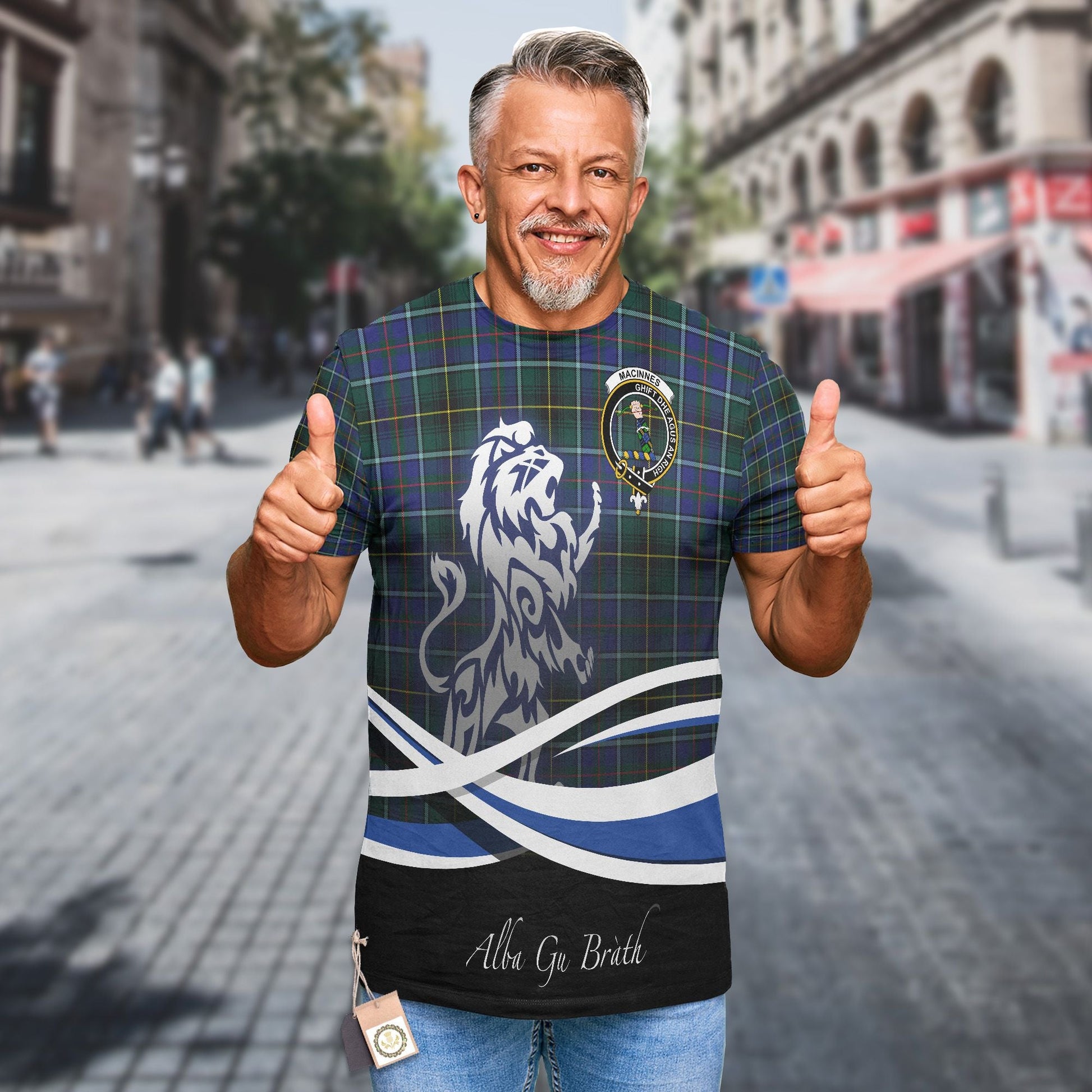 Printivon MacInnes Clan Crest Alba Gu Brath T Shirt Scotland Gift
