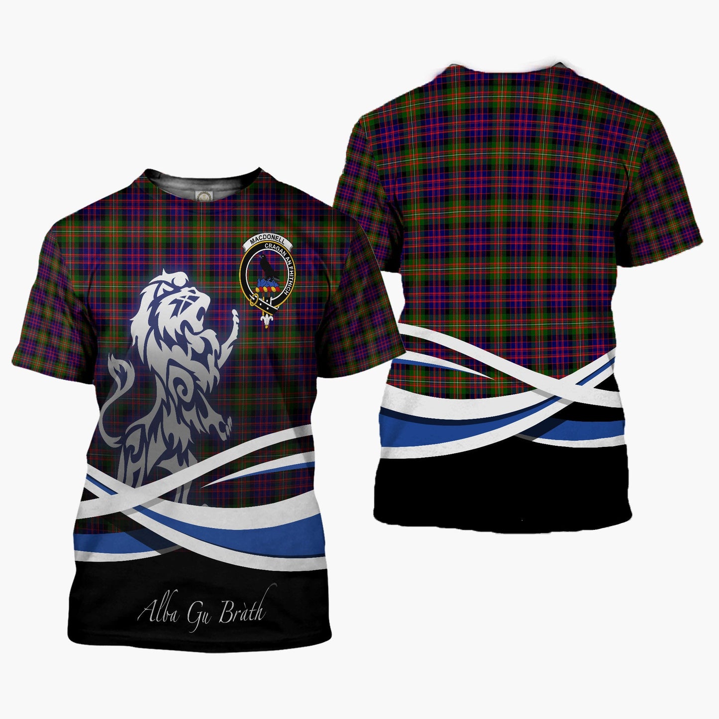 Printivon MacDonell of Glengarry Clan Crest Alba Gu Brath T Shirt Scotland Gift