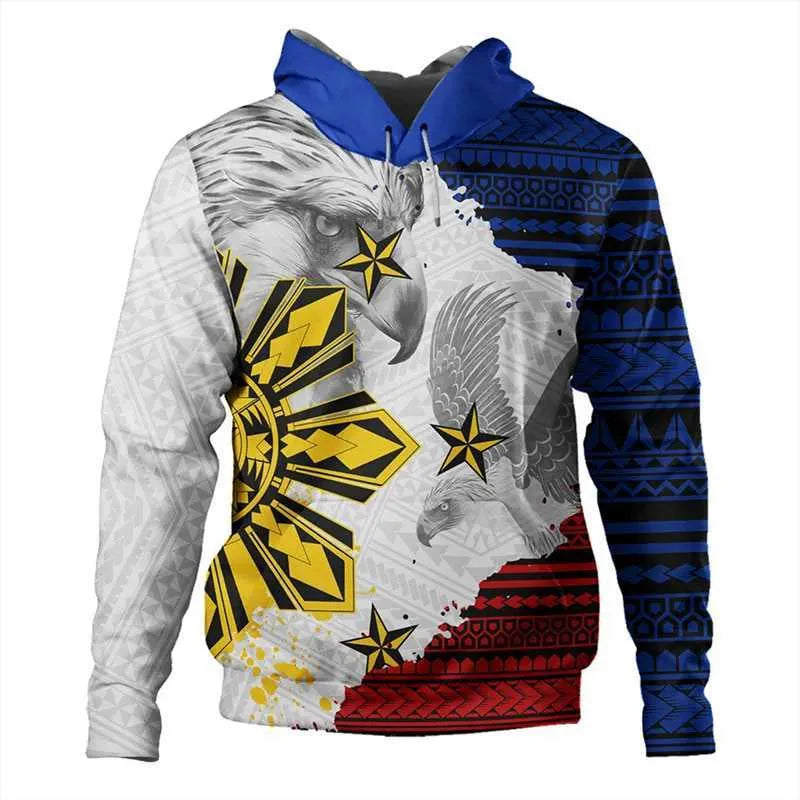 The Philippines Hoodie Eagle Style Unisex Zip Hoodie