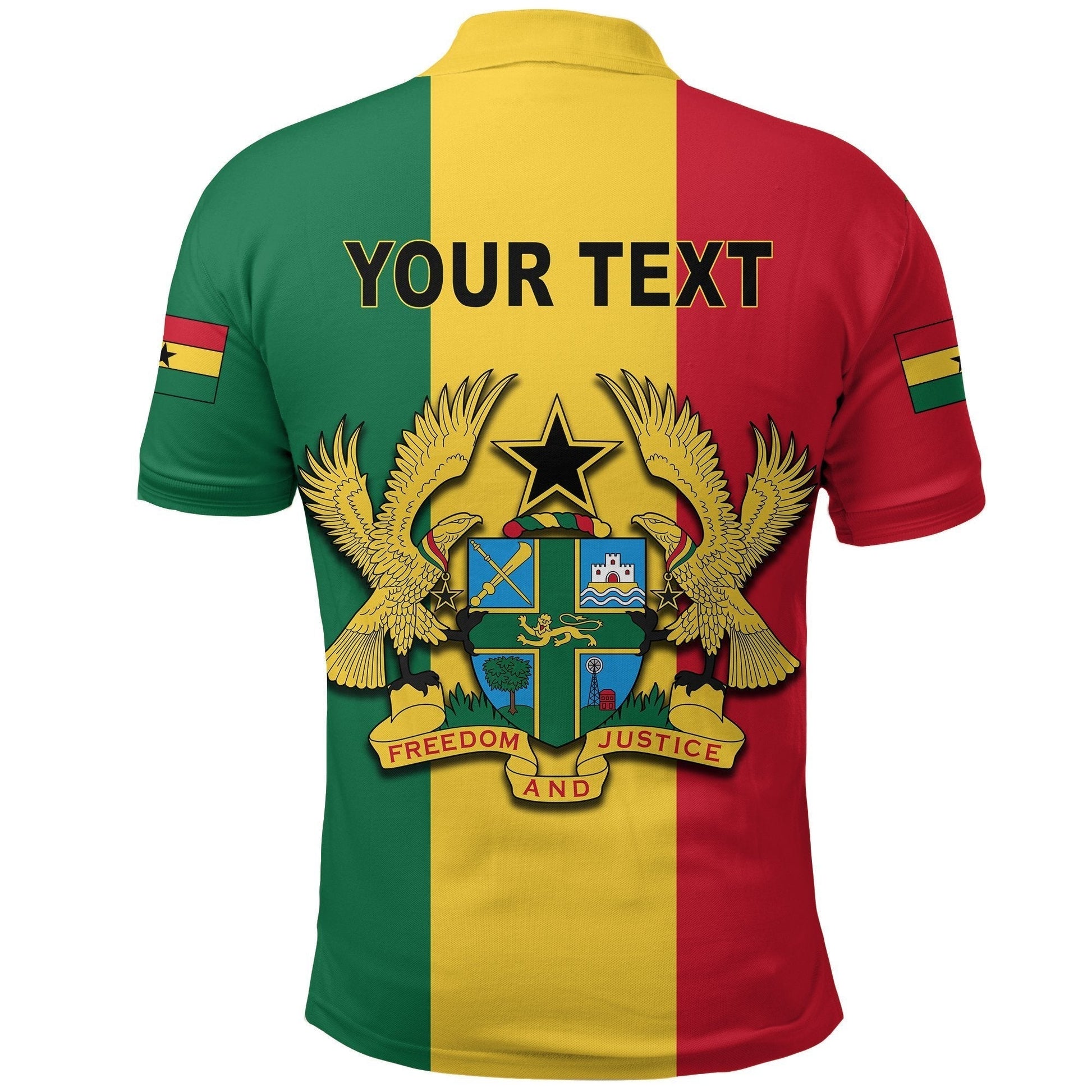 Custom Ghana Flag Polo Shirt ver2