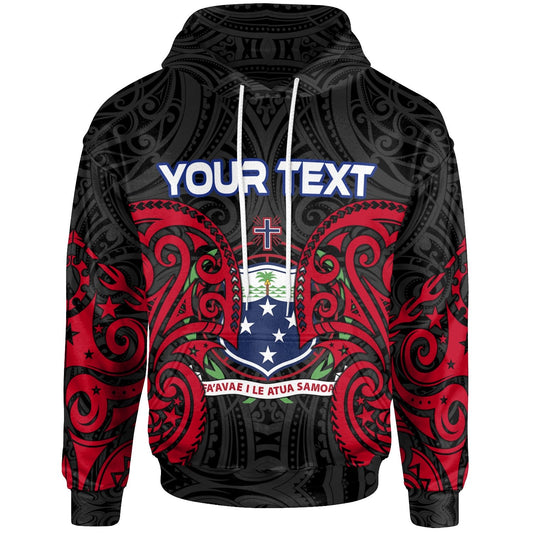 Custom Text Samoa Polynesian Custom Personalised Hoodie Samoan Spirit