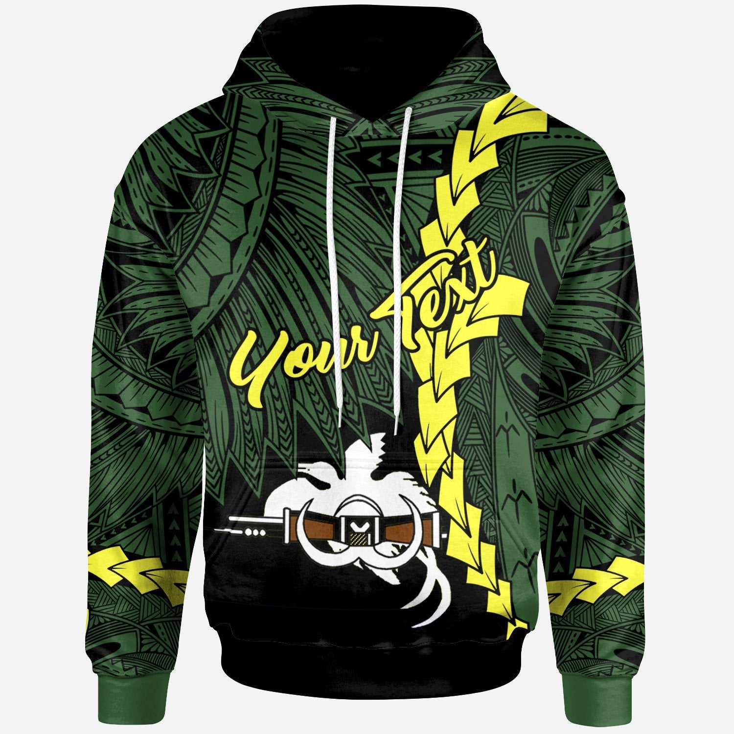 Papua New Guinea Morobe Province Polynesian Hoodie Tribal Wave Tattoo