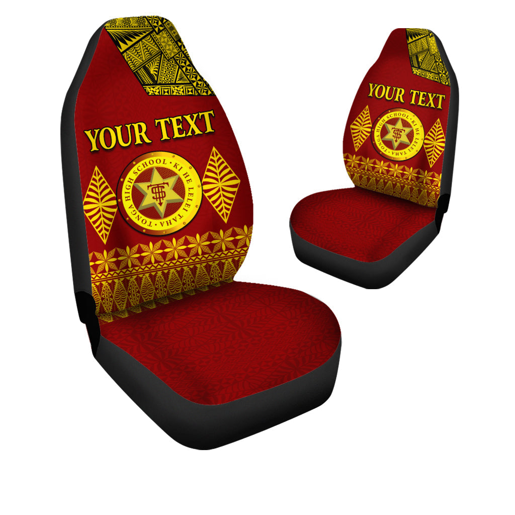 (Custom Personalised) Tonga High School Car Seat Covers Tongan Ngatu