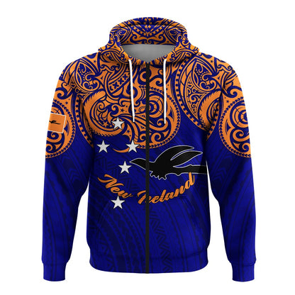Custom Papua New Guinea New Ireland Pride Zip Hoodie LT12