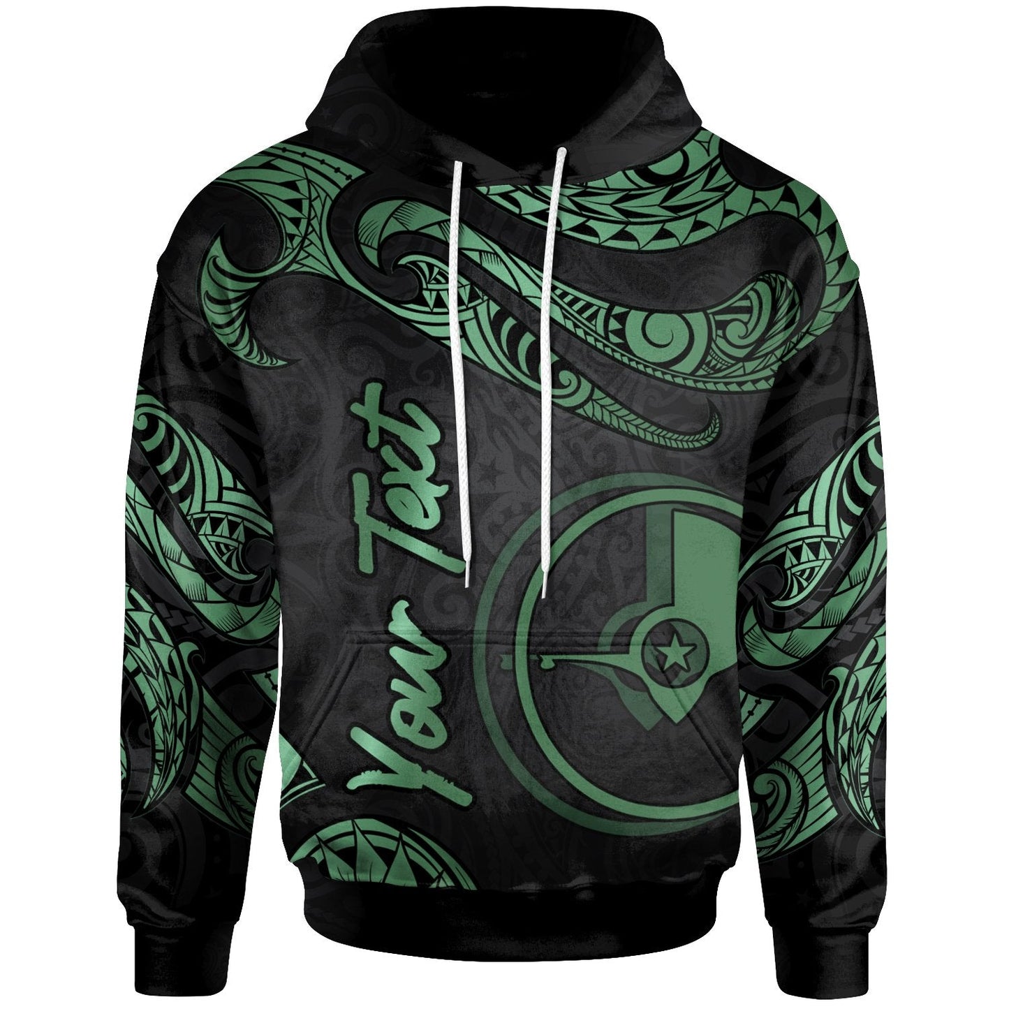 Yap Micronesia Hoodie Poly Tattoo Green Version