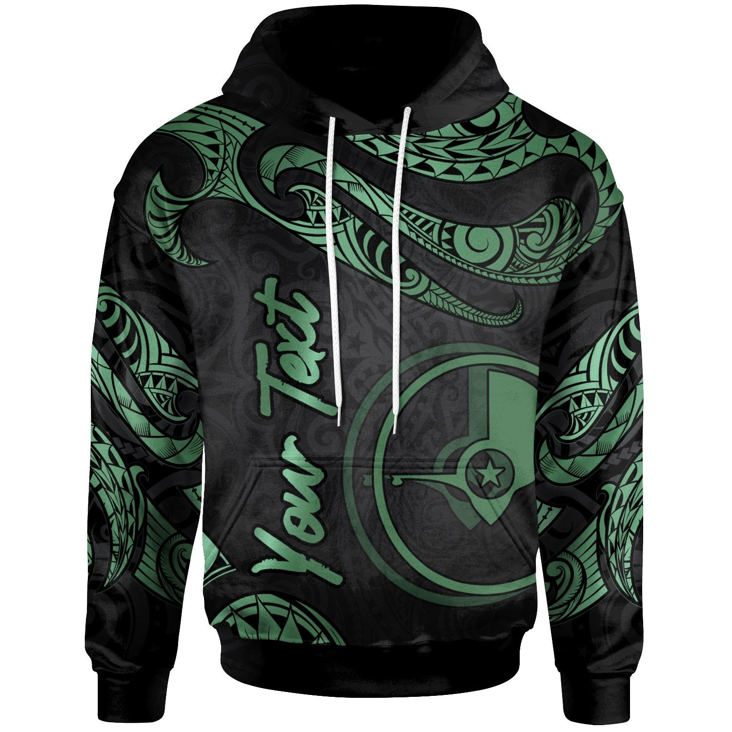 Yap Micronesia Hoodie Poly Tattoo Green Version
